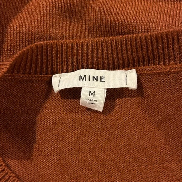MINE rust high low sweater size M - Picture 4 of 5